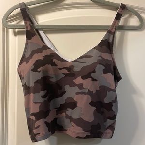 Brown Camo Lululemon align tank size 8